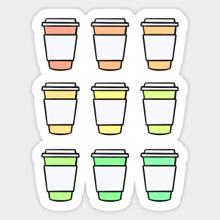 Coffee Cup Set Sticker